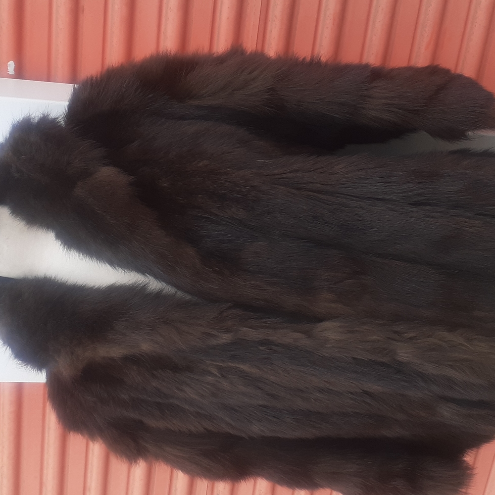 Vtg Fox Fur Jacket Hollywood Glam M/ L - Picture 3 of 6